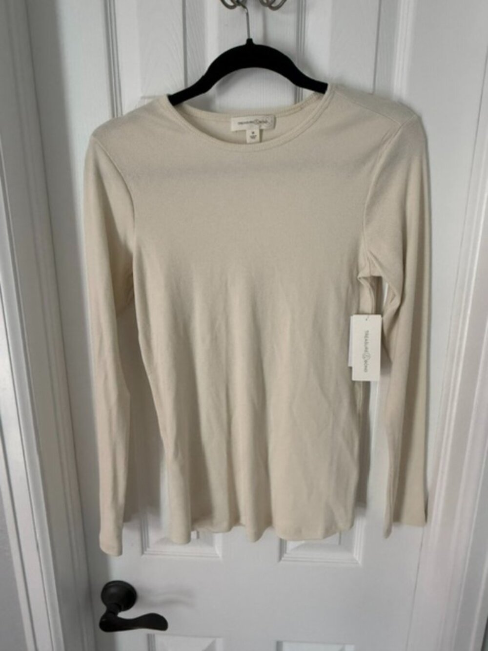 Treasure & Bond Nordstrom Ribbed Long Sleeve Crewneck Tee Cream M - NWT